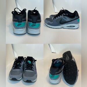 Air Max Coliseum Racer. 10.5. Grey with black swoosh and laces with some teal.
